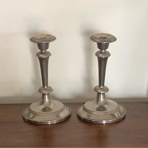 Vintage Silver Candle Holders